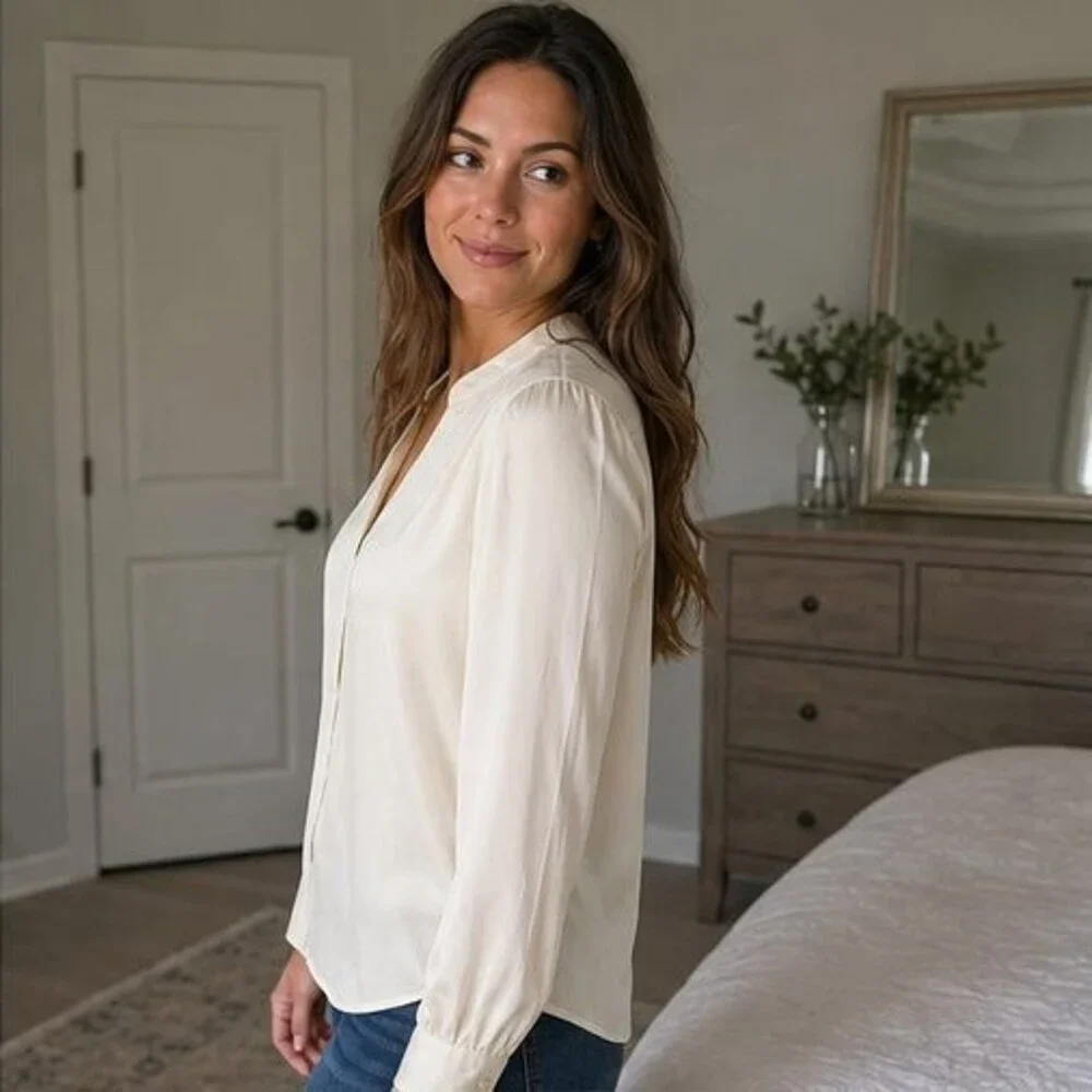 White Peplum Top
